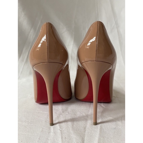 NEW IN BOX Christian Loubutin Kate 100 patent nude Size EU 39 / US 9 Retail $795 - Picture 4 of 12